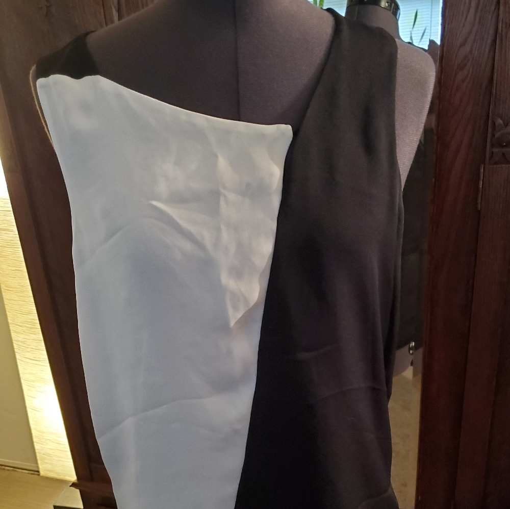 Zara Basic Black While Sleeveless Summer Top